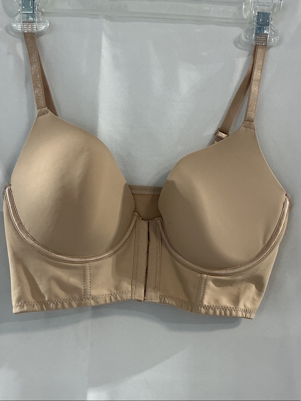 SHEIN Nude Longline Seamless T-Shirt Bra